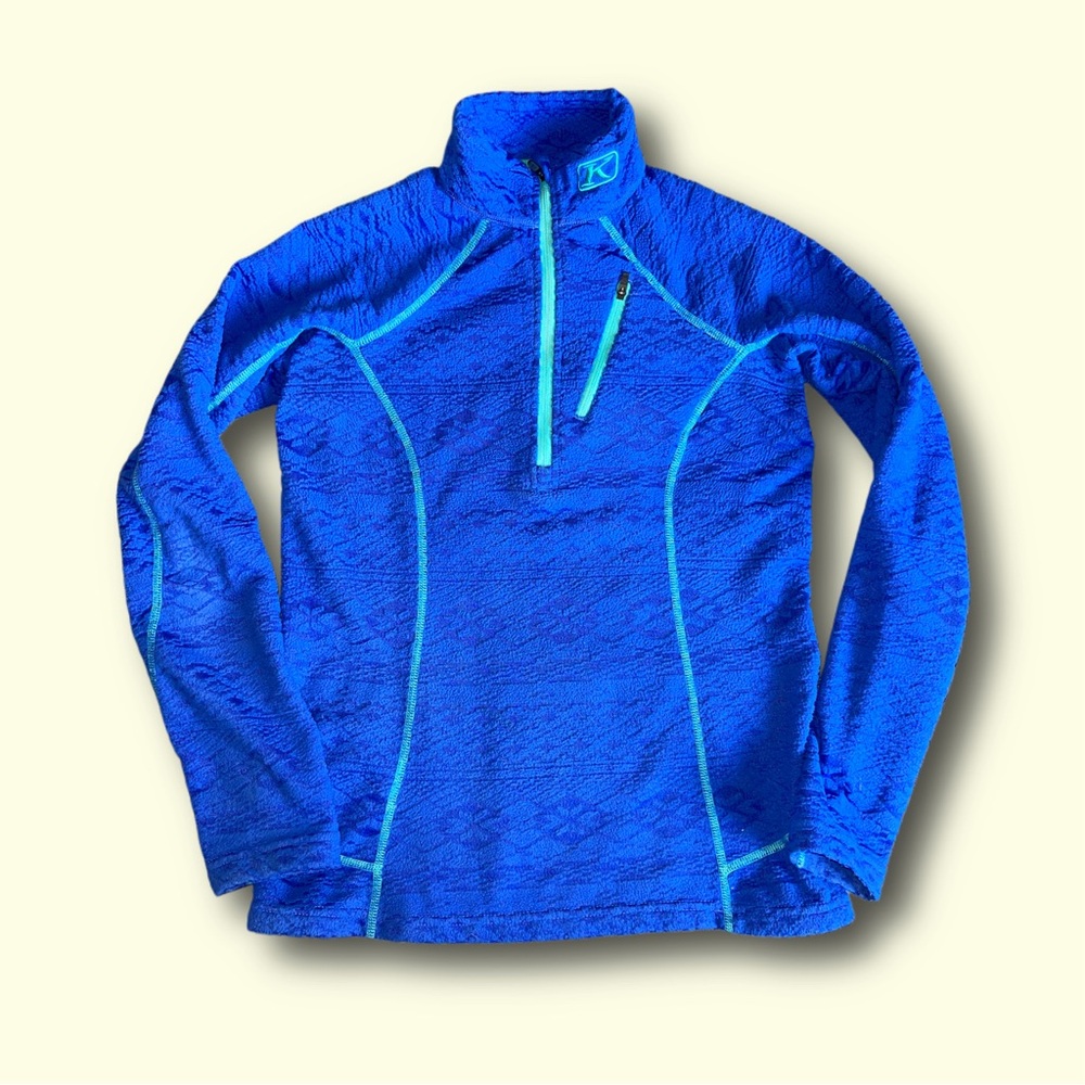 KLIM Women's Blue Quarter-Zip Sweater